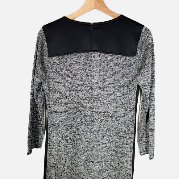 Calvin Klein Minimalist Colorblock Heather Knit Sheath Dress Work Chic M Scuba - Picture 6 of 10
